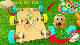 Cardboard se bani 6x6 RC Car | Powerful DIY RC Car at Home