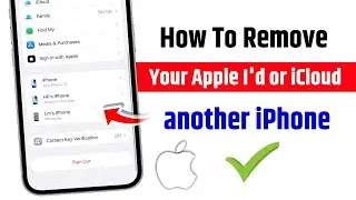 how to remove your apple id or iCloud from another device | apple id sign out another iphone
