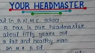 Your Headmaster //English essay on 