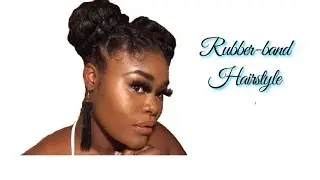 How to: Rubber band method ponytail with braiding hair | Easy & Affordable Natural Hairstyles!