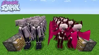 RUV x 10 + SARVENTE x 10 | FNF Friday Night Funkin' Characters in Minecraft