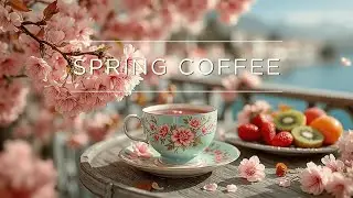 Уютный весенний джаз в кофейне ~ Утренняя атмосфера сакуры | Учеба и фокус