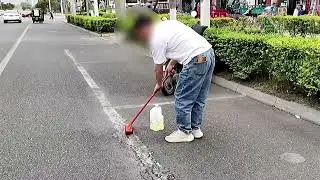 Police Catch Man Painting Illegal Parking Spots