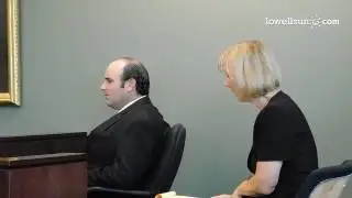 Def. atty. Maryellen Cuthbert reads a statement in court on behalf of Kevin Dingwell.@lowellsunnews
