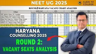 Don&rsquo;t Miss This! MBBS Seats VACANT in Haryana NEET UG 2025 | Round 2 Counselling Guide #neet2025