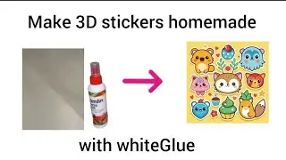 Make 3D stickers with glue and name slip paper #sticker #diy 