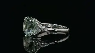 4.96-Carat Green Beryl Platinum Ring &ndash; Craftsmanship by Merkaba