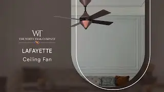 Lafayette Matte Black Finish Metal Body With Brown Leather Shade Ceiling Fan | White Teak Company