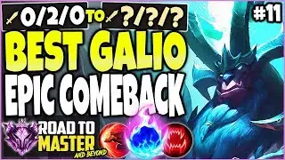 Most EPIC COMEBACK 🔥 Best Galio Build 🔥 Road to Master #11 - LoL Galio vs Shen Season 10 Gameplay