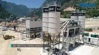 ELKON Elkomix-200200 RCC Concrete Batching Plant for Jannah Dam, Lebanon