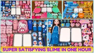 SUPER Satisfying Slime in ONE HOUR! MIXING Random Things into Glossy Slime! Sophia Satisfying Slime