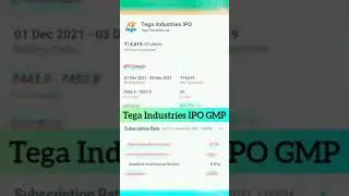 Tega Industries ipo gmp and tega Industries ipo latest news #shorts