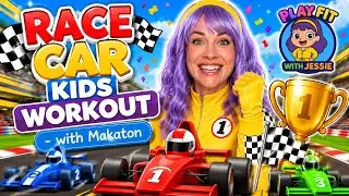 Start Your Engines! 🏁 Race Car Fitness Adventure | PlayFit with Jessie