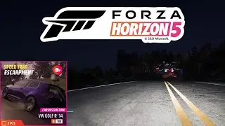 Forza Horizon 5 - Speed Trap - Escarpment - B700 Golf R (Road View)