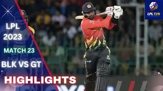 Lpl 2023| B love Kandy vs Galle Titan Match| Full Summary Blk Won by 34 Runs Blk in Final