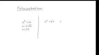 Matematik 2b: Potensekvationer