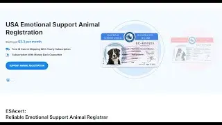ESAcert How To Register Assistance Animal Online on ESA-cert.com