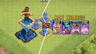 Super wizard tower vs max heros | Clash of clans 