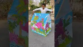 Play tent house with big animals#shorts