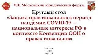 Круглый стол &laquo;Защита прав инвалидов в период пандемии COVID-19 &mdash; национальные интересы РФ&raquo;