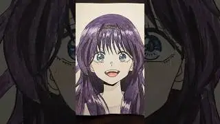 kaoruko Waguri drawing from fragrant flowers bloom with dignity 💜 #art #anime #shorts #waguri