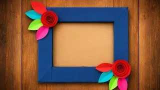 Easy photo frame ideas 🖼️ Home wall decor #trending #craft #diy # #homedecor #paperwallcraft 