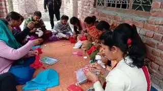 Soft toys making class , under women empowerment  program.