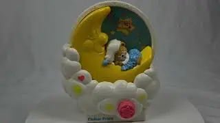Vintage Fisher Price Teddy Beddy Bear Musical Wind Up Baby Crib Toy 1985
