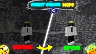 Best FullBright NIGHT VISION Mod For MCPE 1.21+🔥| Night Vision For [Servers & SMP'S]