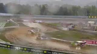 Timmy Hansen Crashes Out of Q1 | Catalunya RX 2018