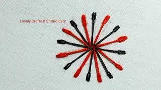 Circle Design Flower By Hand Embroidery /All over Design Flower Stitch  /Embroidery Tips & tricks