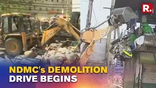 Anti-Encroachment Drive Begins in Jahangirpuri; JCBs Arrive for Demolition Of Illegal constructions
