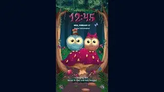 Galaxy Premium Theme -  Fantasy Owls Animated Lockscreen