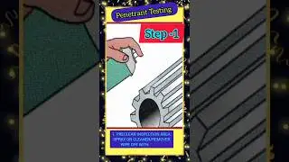 metal penetrant Testing , step by step #shorts #shortvideo