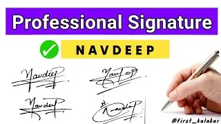 Navdeep name signature style | Navdeep signature | N signature style | How to sign letter N