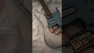 Cell shaded custom Stratocaster #fenderstratocaster #squierstrat #customguitars #cellshaded