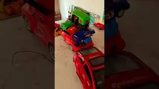 Red Car Crashes Everything 😱 | Satisfying Toy Car Destruction #shorts