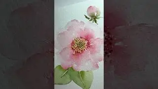 A soft loose wild rose #short #shortfeed #youtubeshort #learntopaint #tutorial  #art #rose