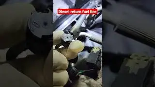 Отсоединение возвратного трубопровода дизельного топлива
