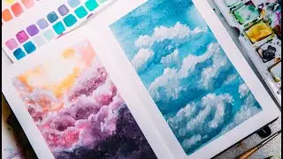 How to Paint Clouds with Gouache