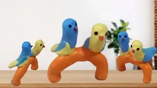 How to make a bird using Wallputty craft/Diy bird craft