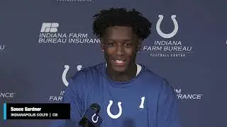 Colts' Sauce Gardner joins the team, practicing for the Falcons