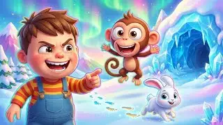 Naughty Boy & Milo Follow the Rabbit in Iceland ❄️🐒🐰 | Fun Kids Adventure Story