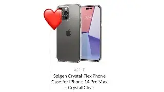 Spigen Crystal Flex Phone Case for iPhone 14 Pro Max &ndash; Crystal Clear