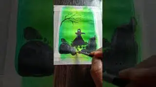 Peace nature 💚mahadev ji painting 😍#art #acrylic #painting #easy