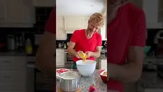 Strawberry BRIOCHE BREAD PUDDING recipe #shorts