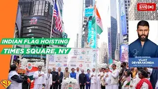 LIVE New York: INDIAN Flag Hoisting at Times Square 2025 with Vijay Deverakonda