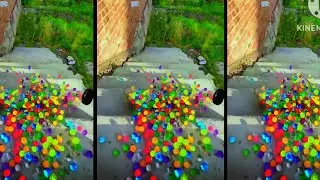 Разноцветные стеклянные бутылки разбиваются 🌈