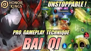 BAI QI Pro Gameplay Technique KING OF CLASH LANE Super Stronger - Honor of Kings (HOK)