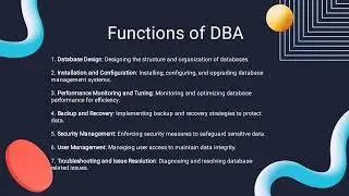 Functions of DBA and designer-ByChetna jain